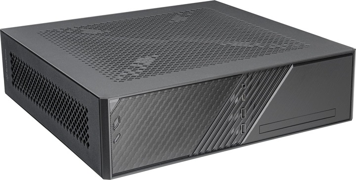 Productafbeelding Silverstone SST-ML12B Milo Slim HTPC Slank & compact Mini-ITX Computerbehuizing (Mini-ITX)