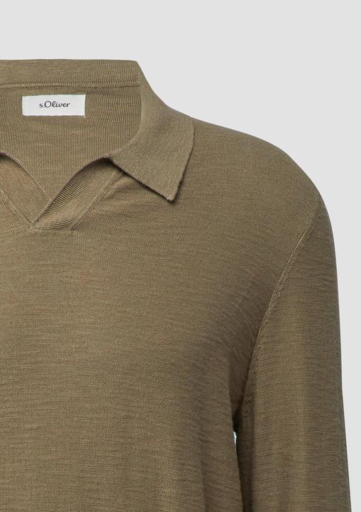 Image du produit s.Oliver Strickpullover Baumwoll-Strickpullover mit Polokragen (L)