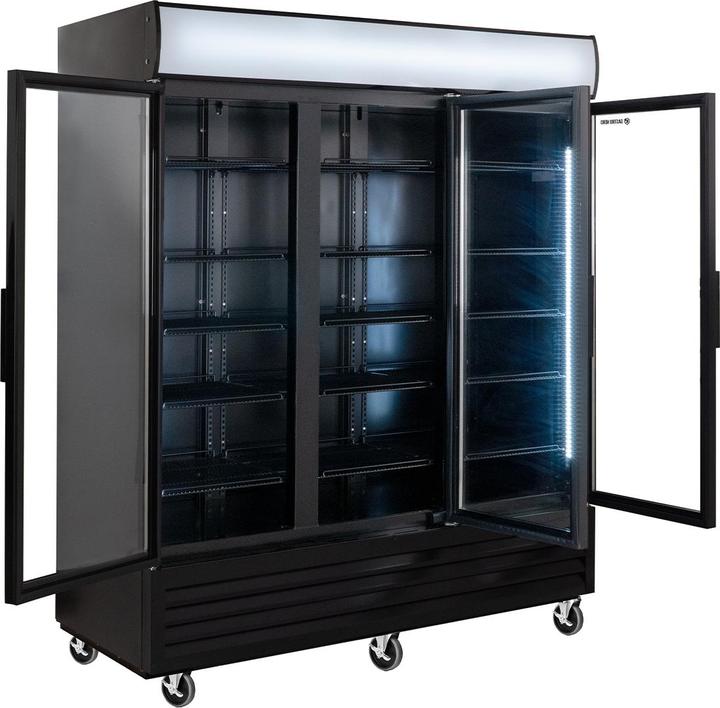 Produktbild Gastro Hero Getränkekühlschrank ECO mit Klapptüren undeuchtaufsatz