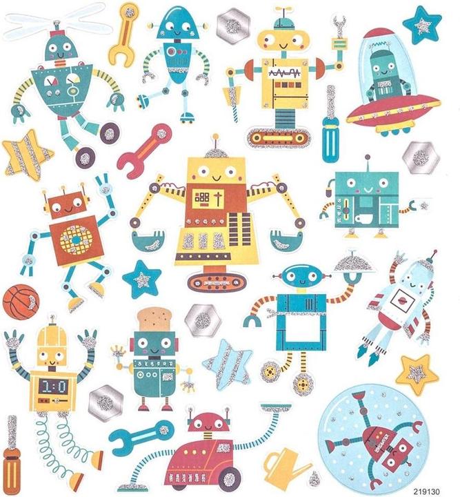 Produktbild Dalprint Roboter Glitzeraufkleber 28 Stk