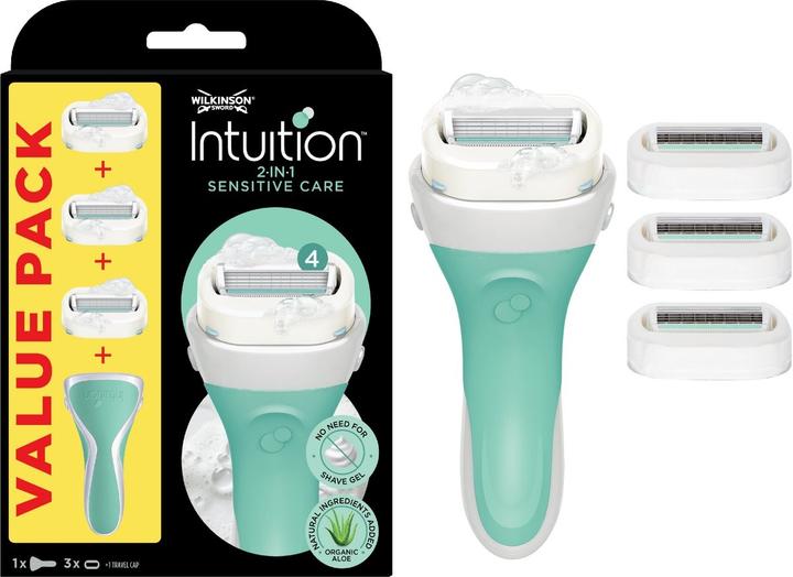 Image du produit Wilkinson Intuition Sensitive ( manche + 3 têtes différentes ) - Rasoir pour femmes - (1 x)