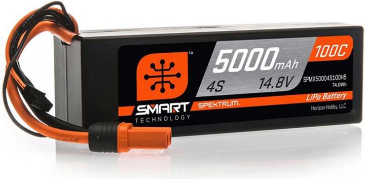 Produktbild Spektrum 5000mAh 4S 14.8V 100C Smart LiPo Hardcase IC5 (14.80 V, 5000 mAh)