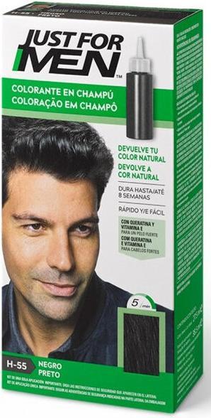 Produktbild Just For Men Natürliches Schwarzes Shampoo Färbeshampoo 30ml (30 ml, Flüssiges Shampoo)