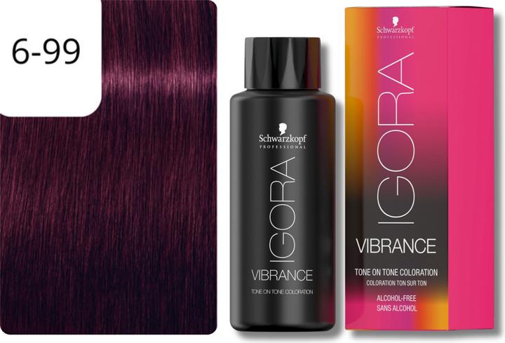 Image du produit Schwarzkopf Professional Coloration pour cheveux IGORA Vibrance NOUVEAU (6-99 Blond foncé violet foncé extra violet)