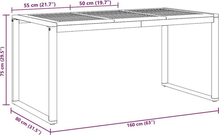 Actual product image vidaXL Gartentisch (80 cm)