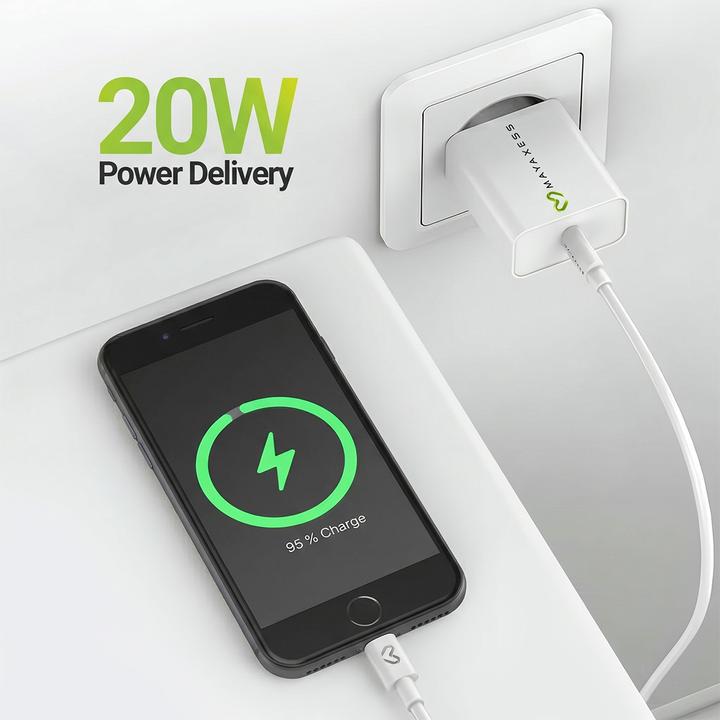 Produktbild Mayaxess iPhone 8 Ladegerät + Kabel (18 W)