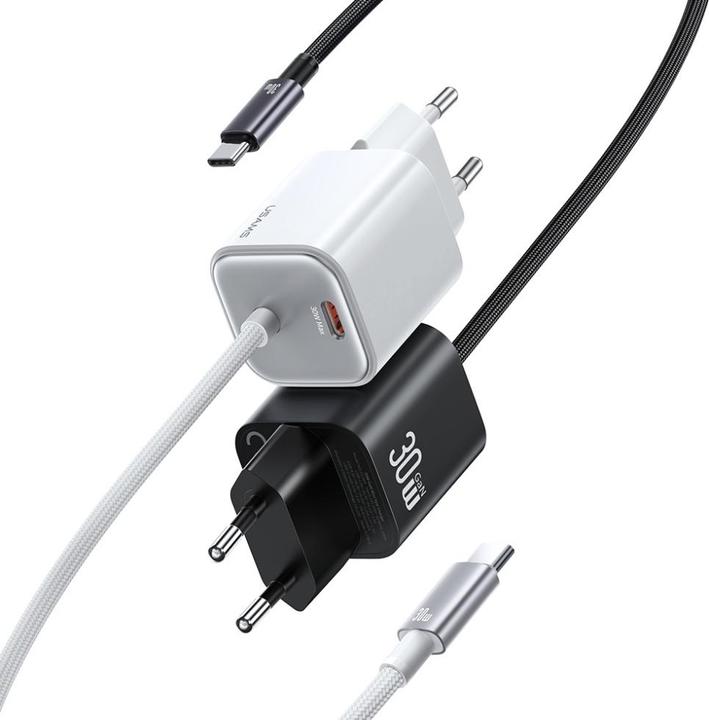Image du produit Usams Ładowarka sieciowa JC Series CC264 30W GaN Mini Fast Charge 2xUSB-C biały (30 W, 2 ports)