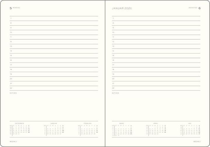 Produktbild Tageskalender Master A4 Schwarz 2026 (Deutsch)