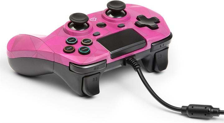 Actual product image Snakebyte Pad 4 S wired PS3/PS4 controller 3m - camouflage bubblegum magenta (PS3, PS4)