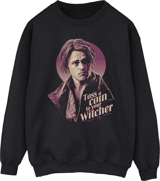 Actual product image Netflix Mens The Witcher Bard Toss A Coin Sweatshirt (L)