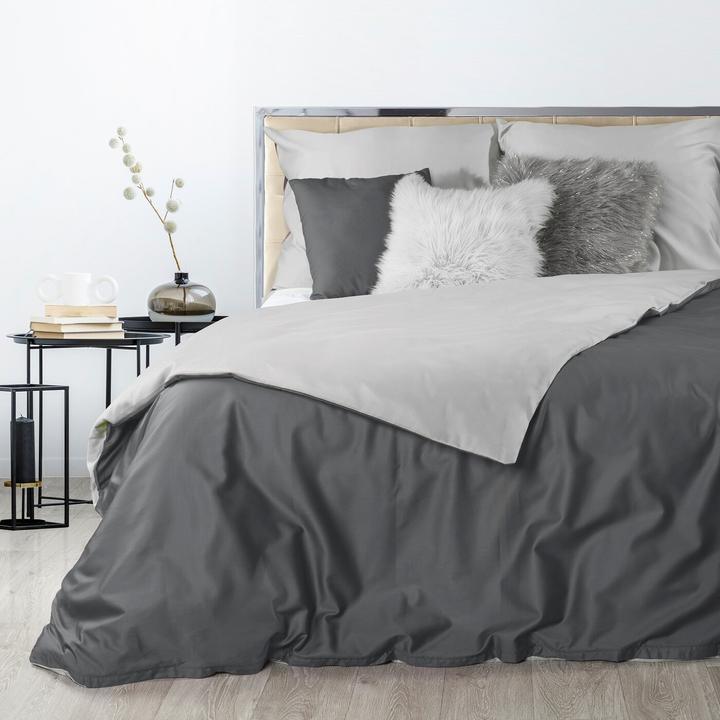 Actual product image Eurofirany Nova3 bedding set silver + steel 160x200 NP 3 pcs. Bedding (Duvet cover, 160 x 200 cm)