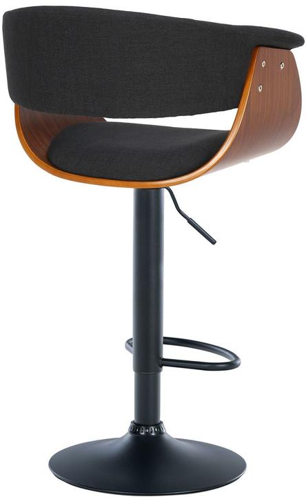 Actual product image Swisshandel24 Set of 2 bar stools Vestal fabric, walnut/black