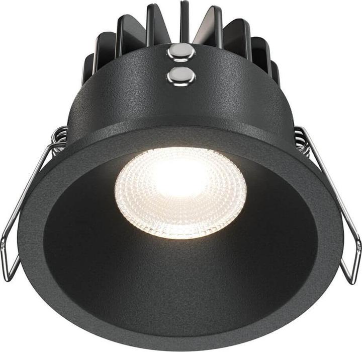 Actual product image Maytoni Zoom LED downlight, recessed light 6W dimmable black IP65 90Ra Ø6mm warm white (370 lm)