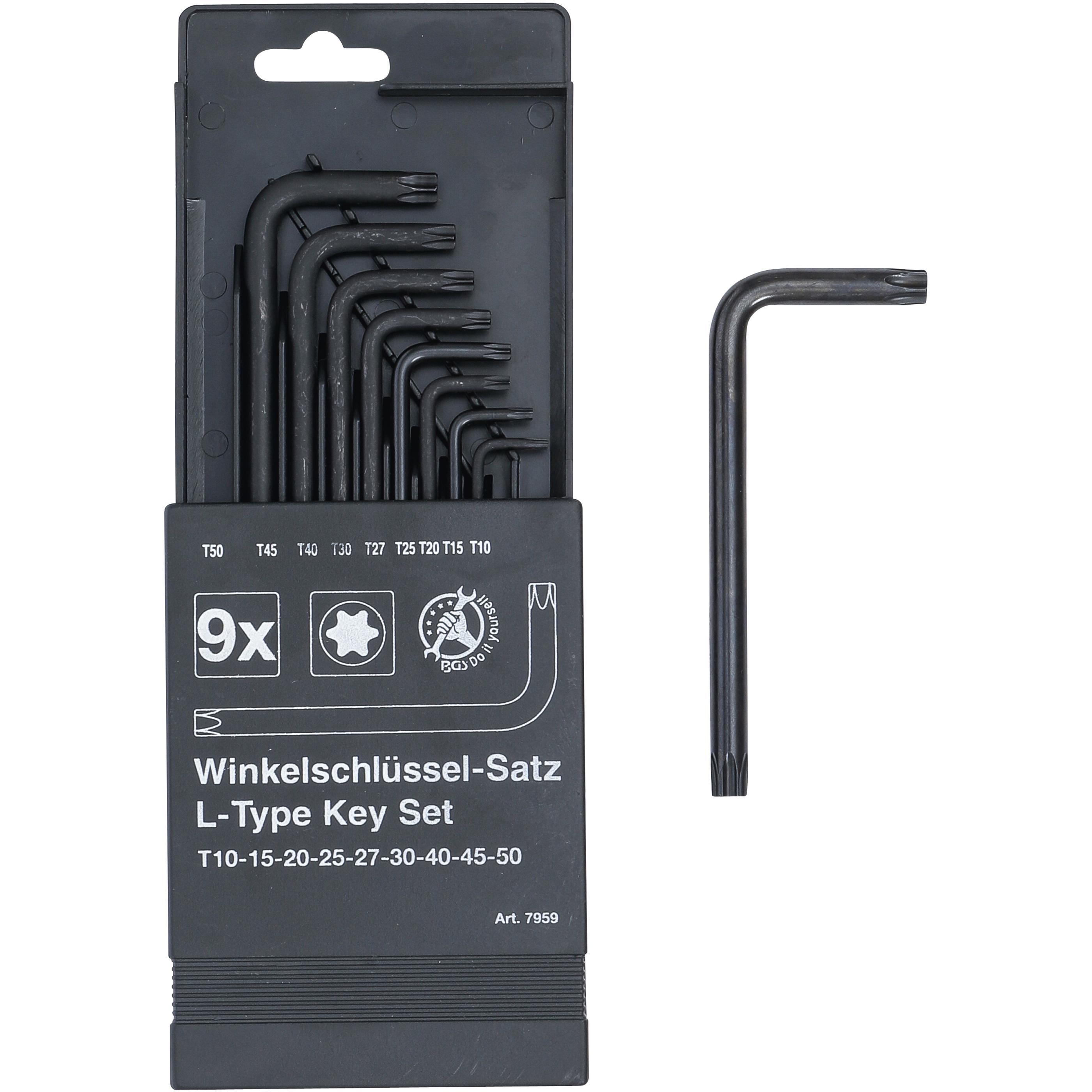 BGS, Schraubenzieher, Winkelschlüssel-Satz T-Profil (für Torx) T10 - T50 9-tlg. (T-profil)