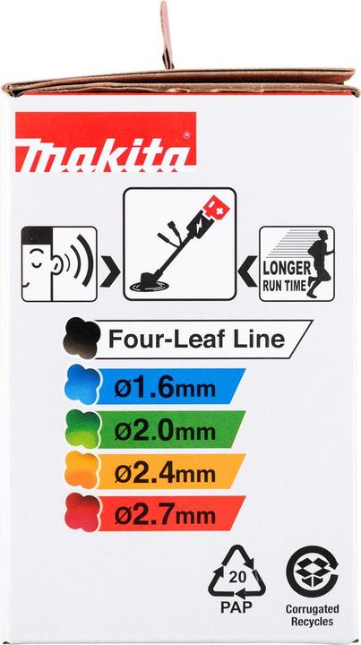 Energie-Label Makita 2-Fadenkopf Tap&Go (Rasentrimmer, Trimmerfaden + Fadenspule)