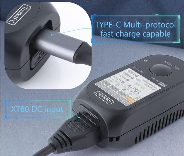 Immagine prodotto Toolkitrc Caricabatterie M4 Pocket, DC, 80W, 1-4S