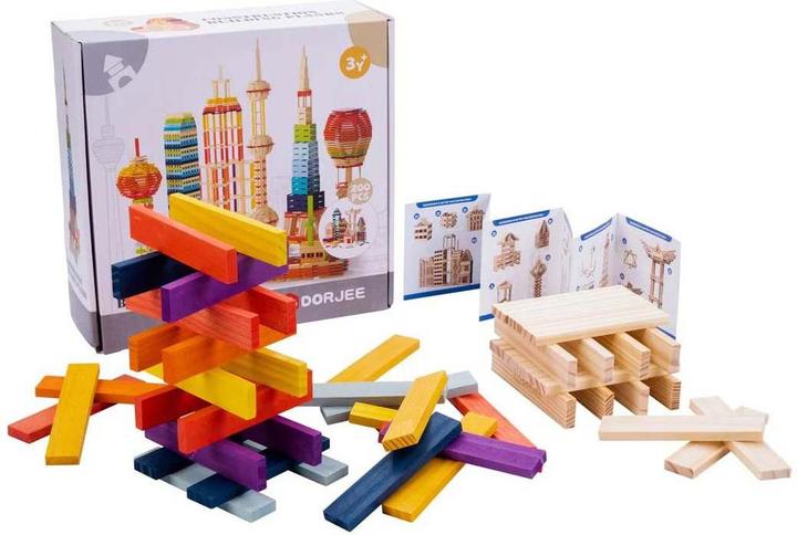 Image du produit Dorjee Bouwplankjes ensemble de 200 pièces