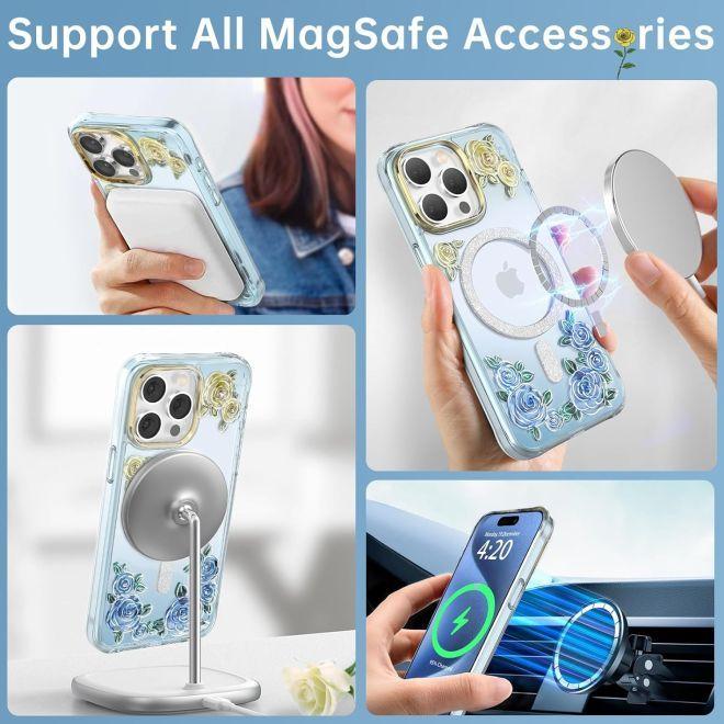 Actual product image Kingxbar Rose Series MagSafe Hardcase (Apple iPhone 15 Pro Max)