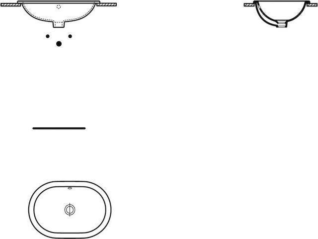 Image du produit Ideal Standard Lavabo à encastrer Connect ovale 550mm E5048 (380 mm, 550 mm)