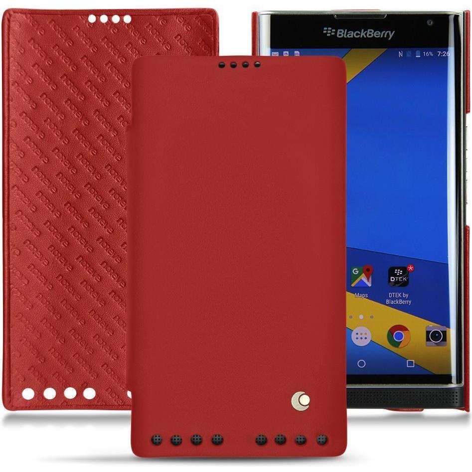 Thumbnail - Noreve Lederschutzhülle horizontal (Blackberry Priv), Smartphone Hülle, Rot