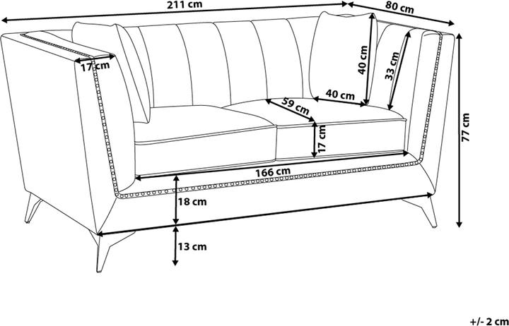 Actual product image Beliani Gaula (3-seater)