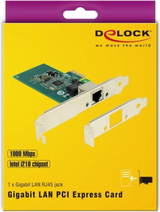 Actual product image Delock PCI-Express network card, 1Gbps (Mini PCI Express, PCI-E x1)