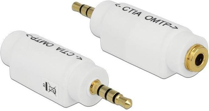 Produktbild Delock Adapter 3,5 mm 4 Pin Klinkenstecker > 3,5 mm 4 Pin Klinkenbuchse (Klinkenadapter)