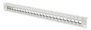 Actual product image Digitus Modular Patch Panel shielded 24-port Blank 1U Rack Mount color grey transp. labeling field