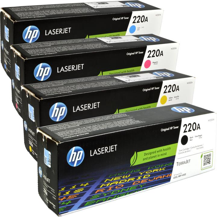 Image du produit HP 4 toner W2200A-W2203A 220A multipack K C M Y 4 couleurs (C, CF, M, Y)