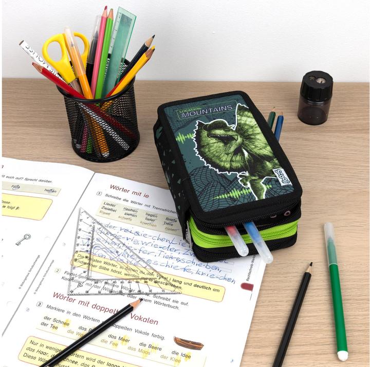 Produktbild Scooli Etui Trippledecker Jurassic World, Gefüllt: Ja, Etui-Art
