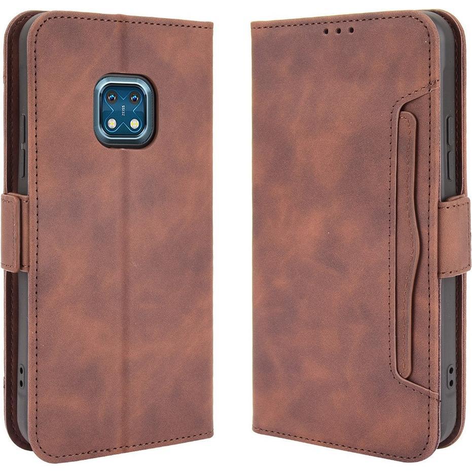 Cover-Discount Nokia XR20 - Etui mit vielen Kartenfächer braun (Nokia XR20), Smartphone Hülle, Braun