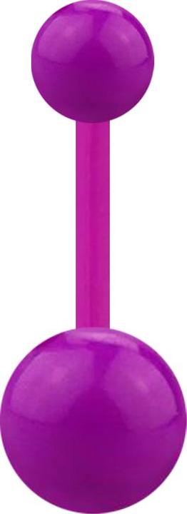 Produktbild Star Piercing Banane violett mit zwei Kugeln (Acryl, ohne Messing)