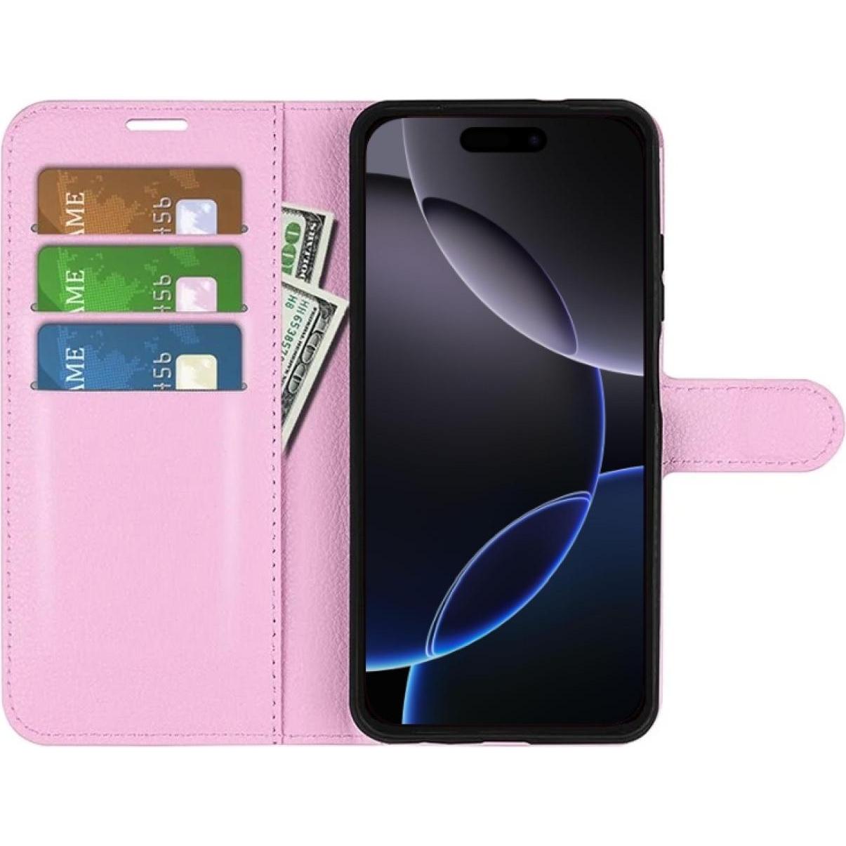 Screenguard Apple iPhone 16 Pro Leather Guard Lederhülle (Apple iPhone 16 Pro), Smartphone Hülle, Rosa