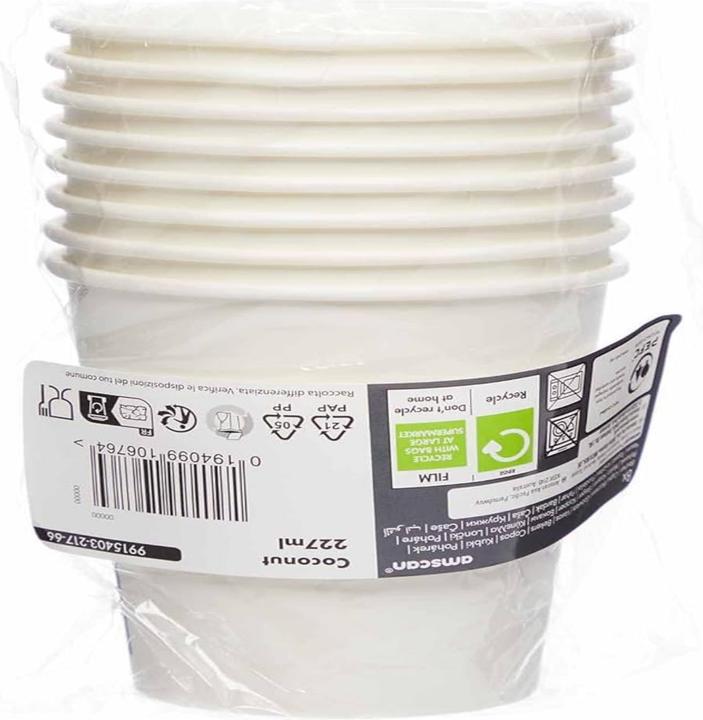 Actual product image Amscan White Eco-Friendly Recyclable Paper Party Cups (8 x)