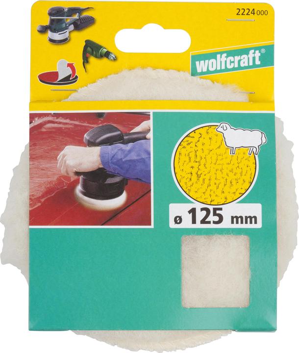 Image du produit wolfcraft 1 fixoflex- polissage adhésif laine d'agneau ø125