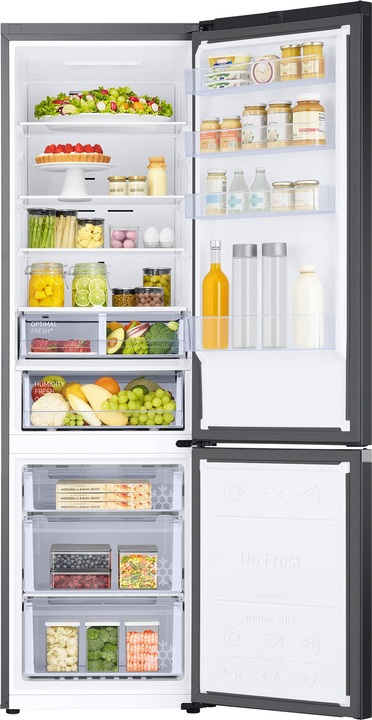 Produktbild Samsung RB38C607AB1/EF - Koel-vriescombinatie - Zwart - Met Wi-Fi (387 l)
