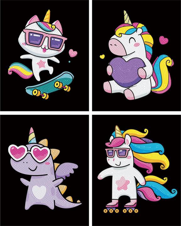 Actual product image Diamond Dotz Diamond Painting Neon Einhörner