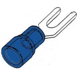 Velleman Forked Spade Blue 3.7Mm, Elektronikkabel + Stecker, Blau