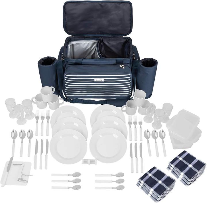 Actual product image Anndora XXL Picknicktasche Set für 6 Personen (57-teilig)