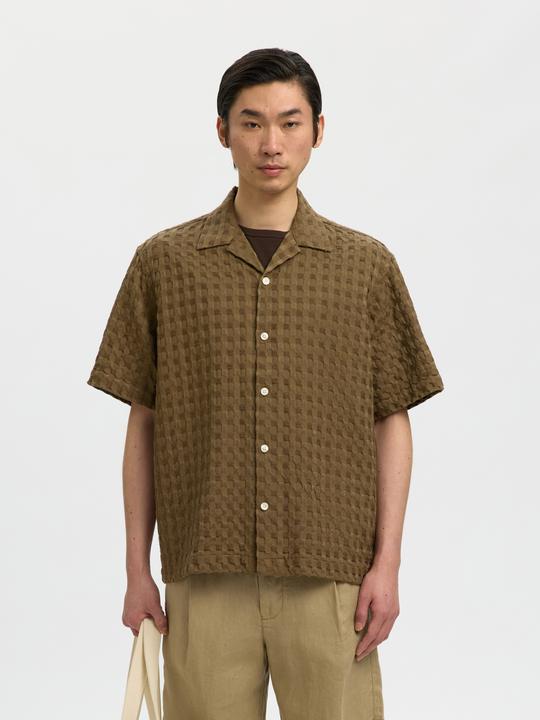 Image du produit Selected Strukturiertes Kurzarmhemd (XXL)