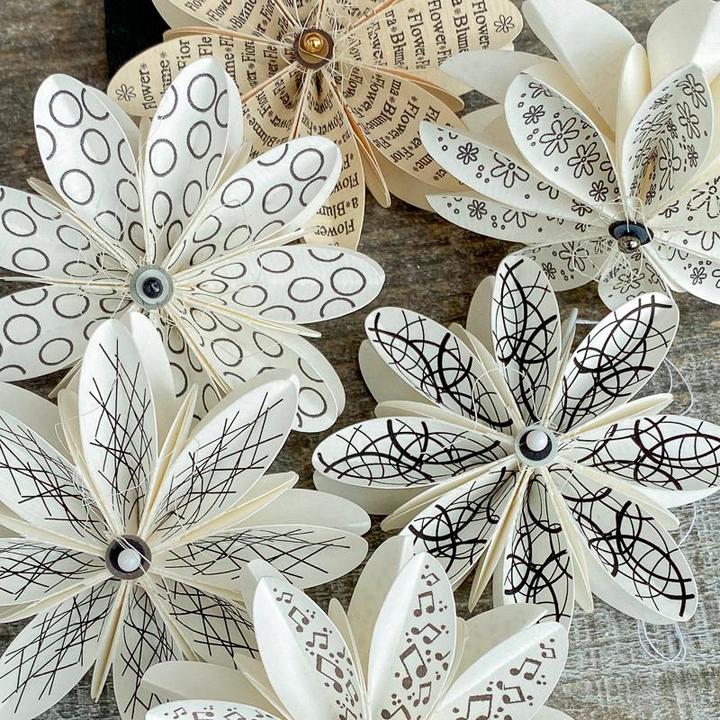 Actual product image FarbTon Silicone Stamp for Folding Flower "Design