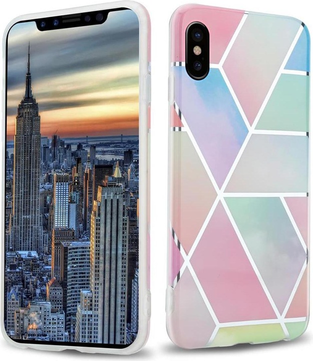 Produktbild Cadorabo IMD TPU Bunter Marmor Cover (Apple iPhone X)