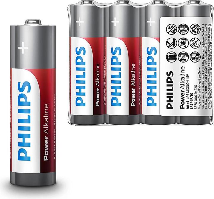 Image du produit Philips Batterie LR6P4F/10 (4 pcs, AA)