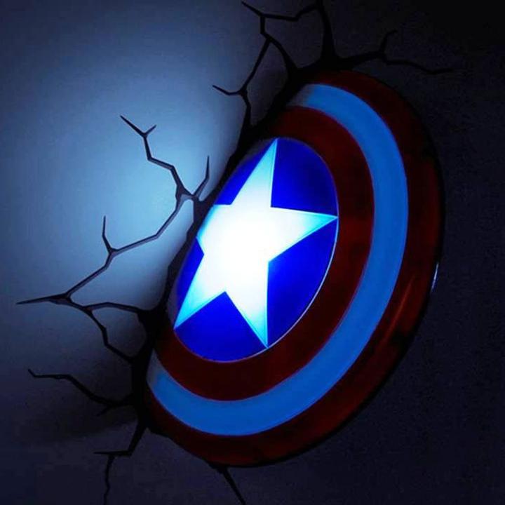 Productafbeelding 3Dlight Marvel - Captain America Shield - 3D LED Licht 26,5 cm