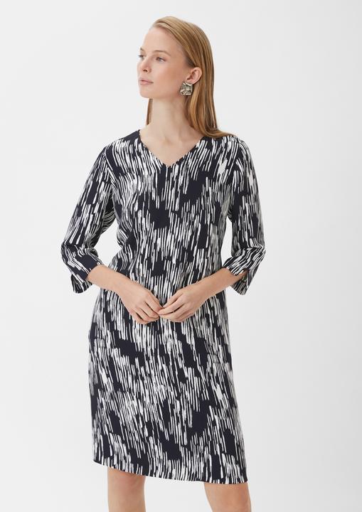 Actual product image Comma Kleid Gemustertes Crêpekleid mit 3/4-Arm (42)