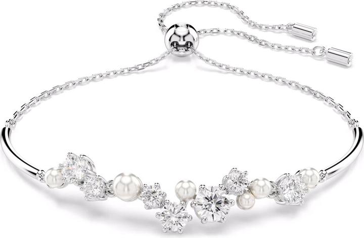 Swarovski Constella Armreif Kristallperle Rundschliffe Weiss (24 cm, Swarovski Metall)