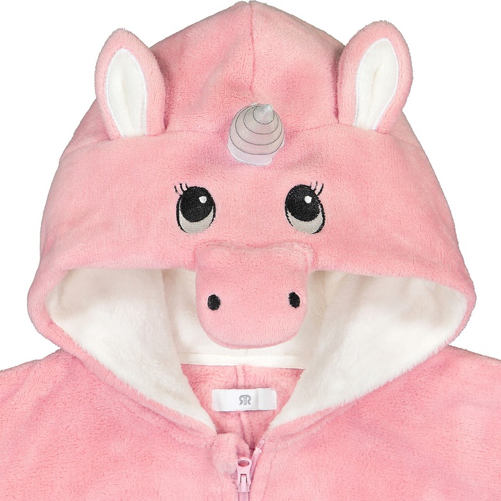 Actual product image La Redoute Collections Fleece overall with unicorn hood (94)
