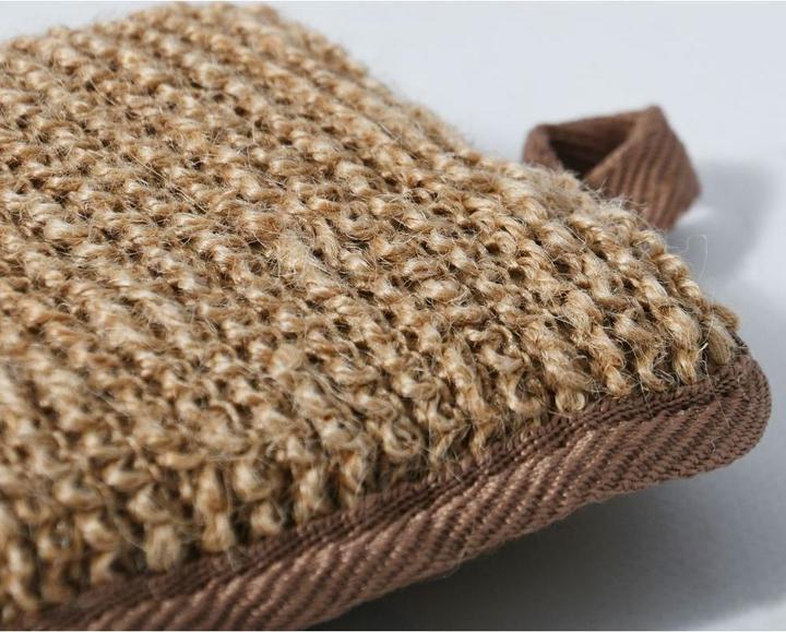 Actual product image MSV Jute Bath Sponge 19 x 10 cm, Brown