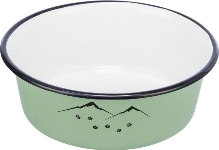 Actual product image Trixie Bowl Enamel/Stainless Steel 1.9 l, Ø 21 cm, Green (1.90 l)