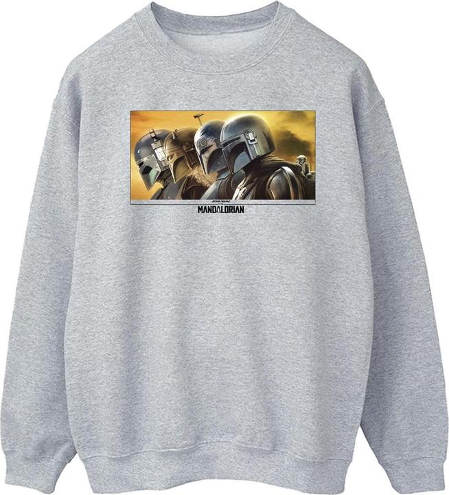 Actual product image Star Wars Mens The Mandalorian Painted Group Sweatshirt (M)